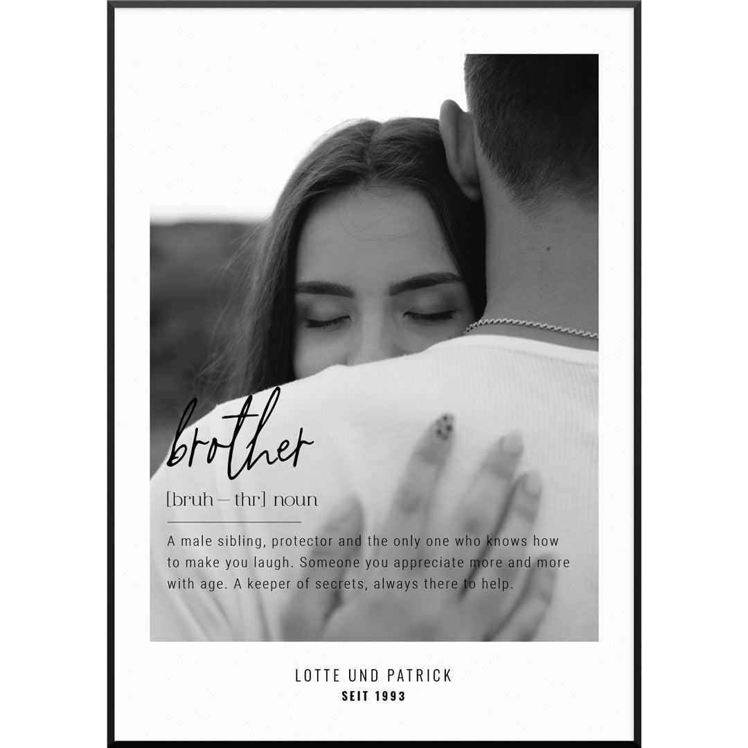 brother bruder geschenk poster