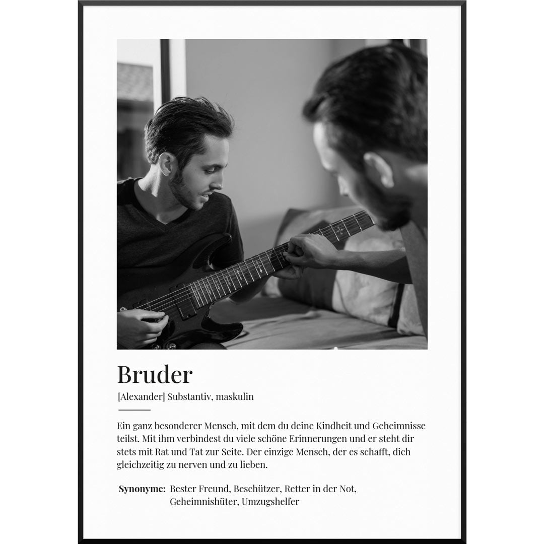 geschenk für bruder fotoposter definition