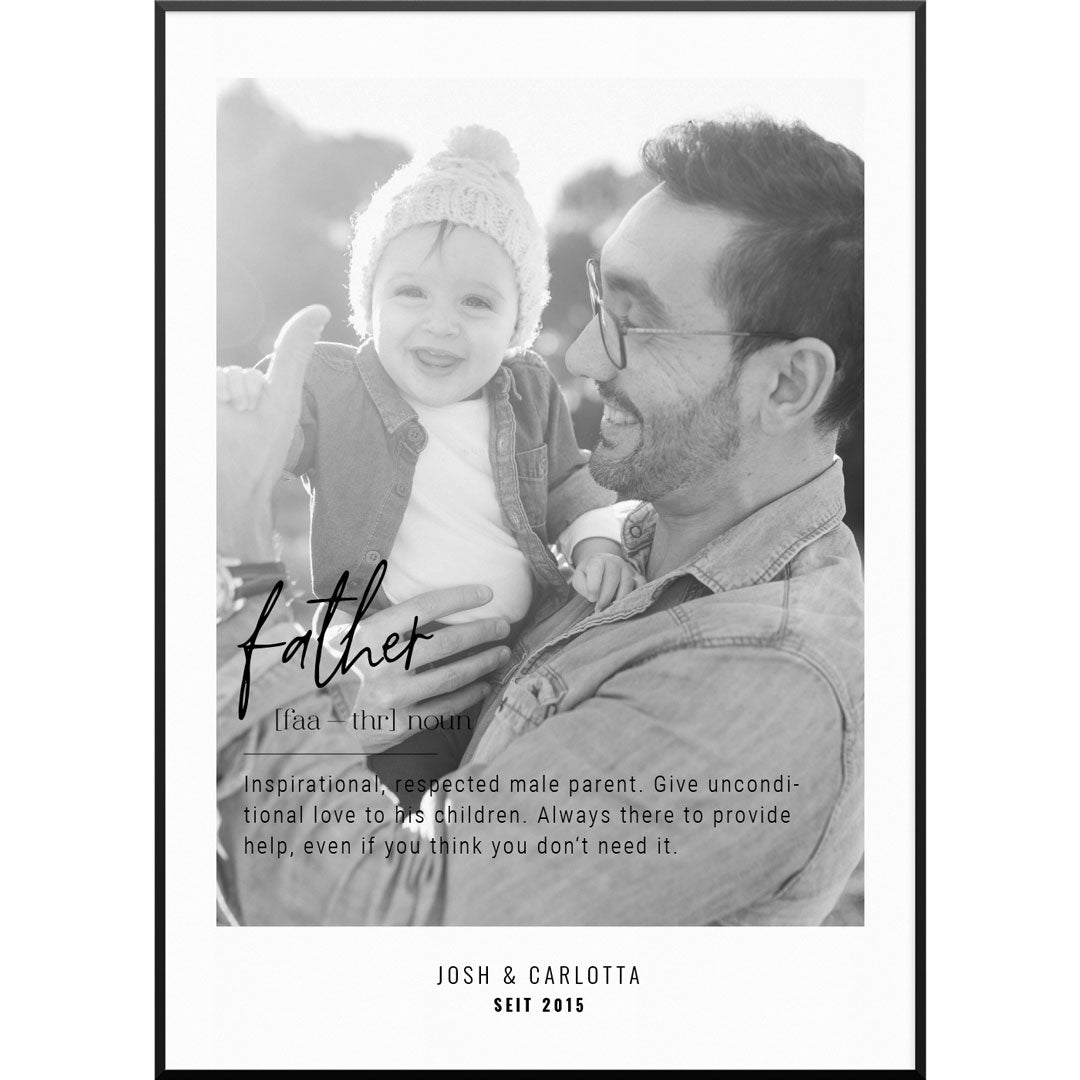 fotoposter papa geschenk definition dad