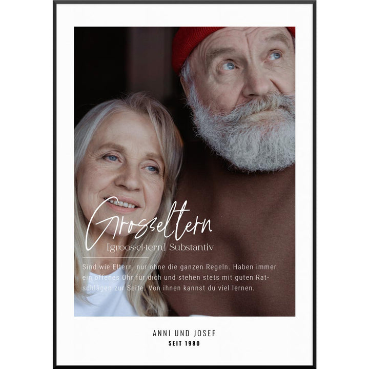 Großeltern geschenk oma opa fotoposter