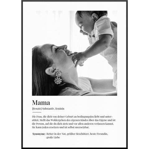 Fotoposter Definition Mama