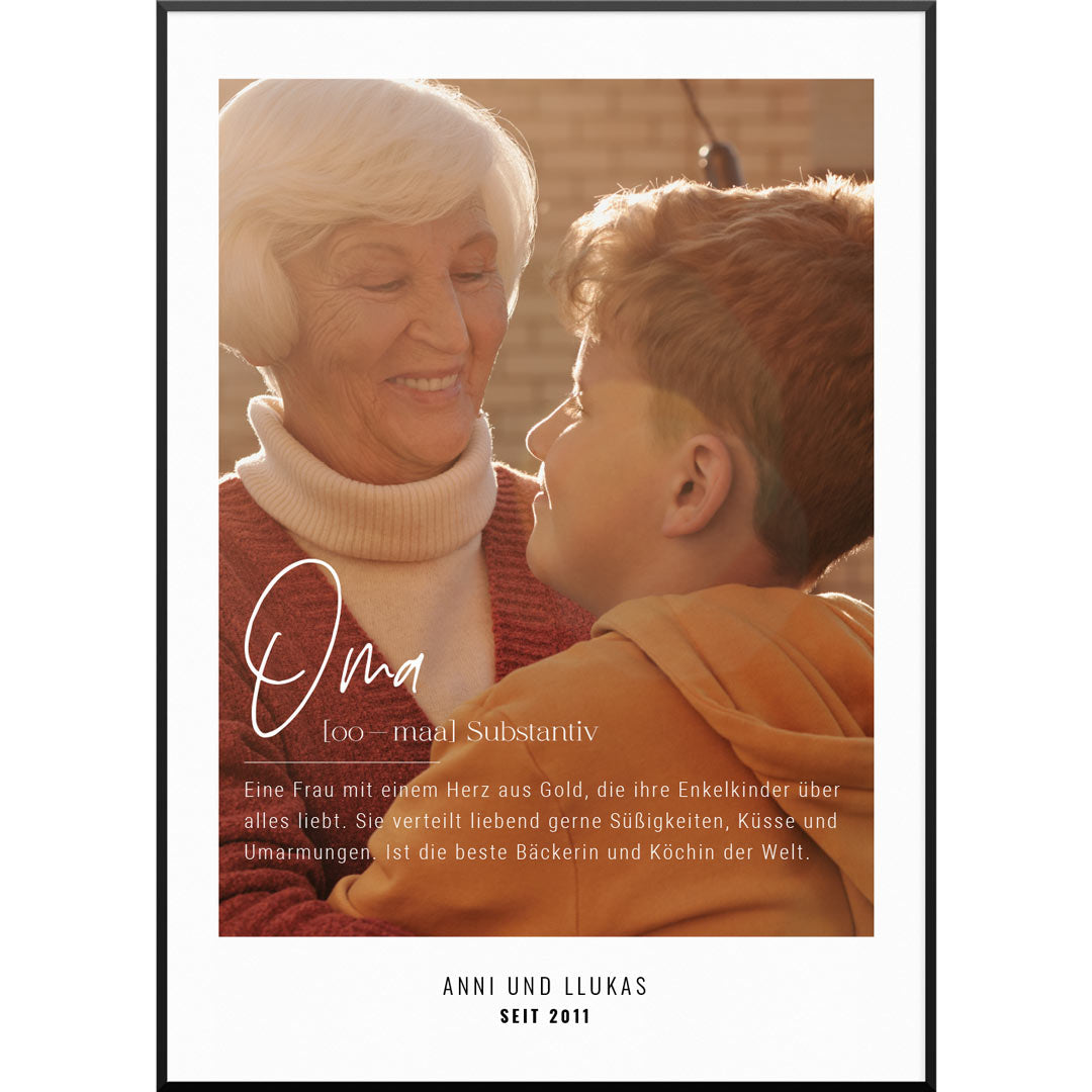 geschenk oma definition poster