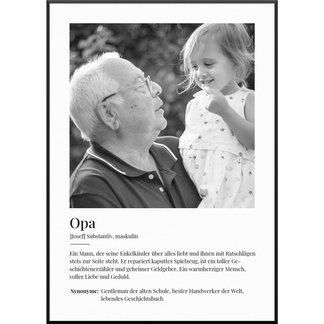 geschenk für opa fotoposter definition
