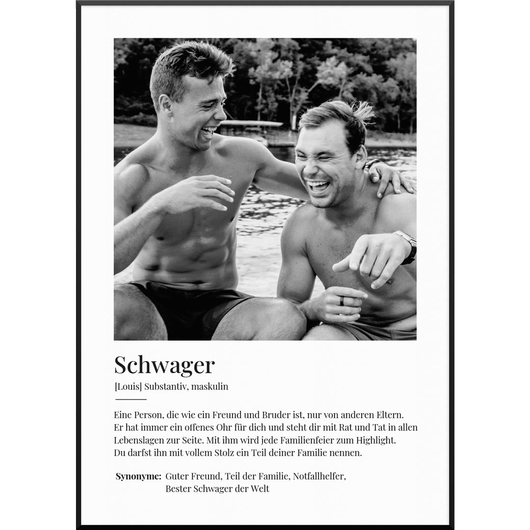 fotoposter definition schwager geschenk
