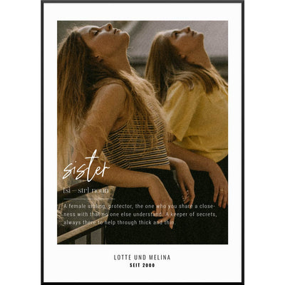 sister schwester definition geschenk poster