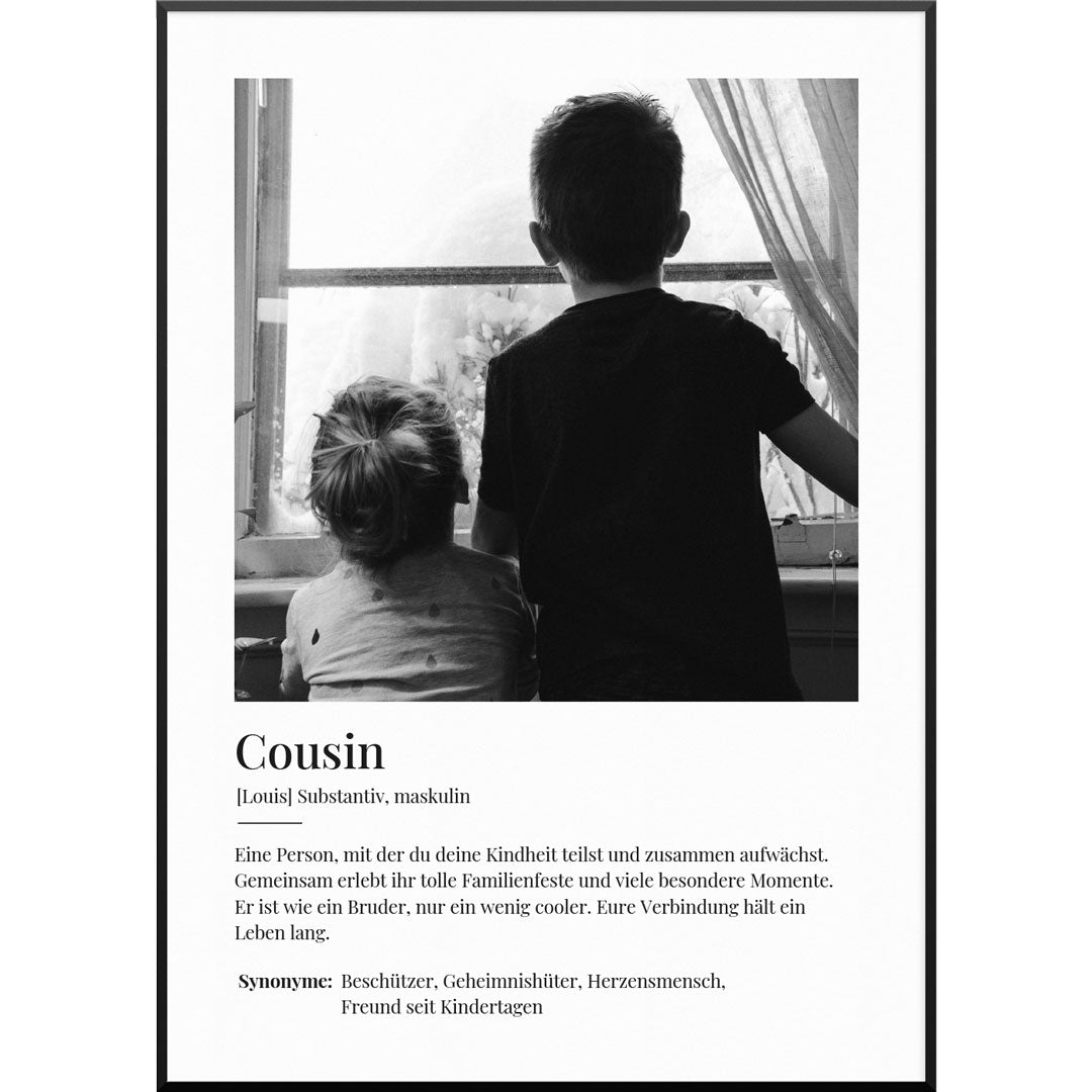 fotoposter cousin geschenk
