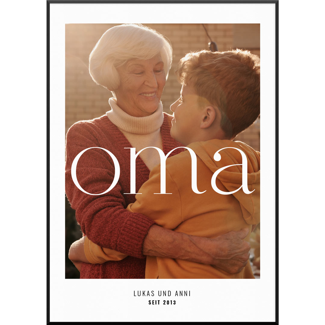 poster oma geschenk foto