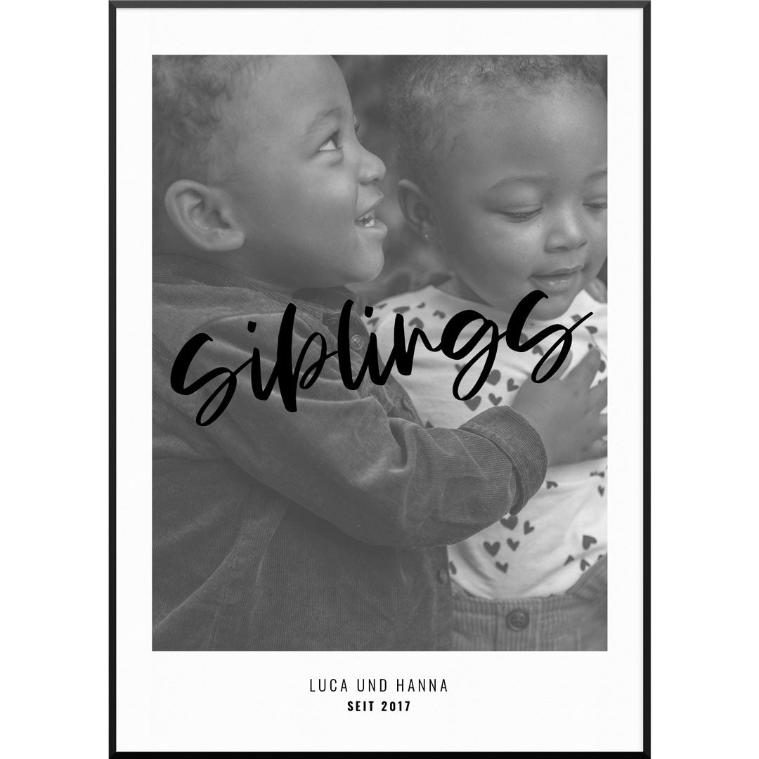 poster geschwister geschenk