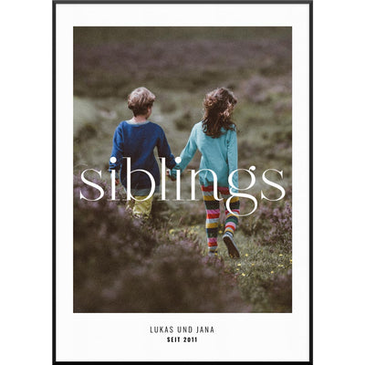 fotoposter siblings geschenk bruder schwester