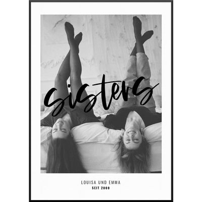 Fotoposter Sisters geschenk schwester