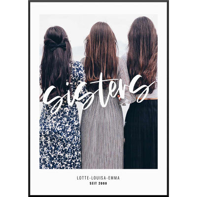 geschenk schwester poster sisters