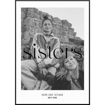 geschenk schwester fotoposter sisters