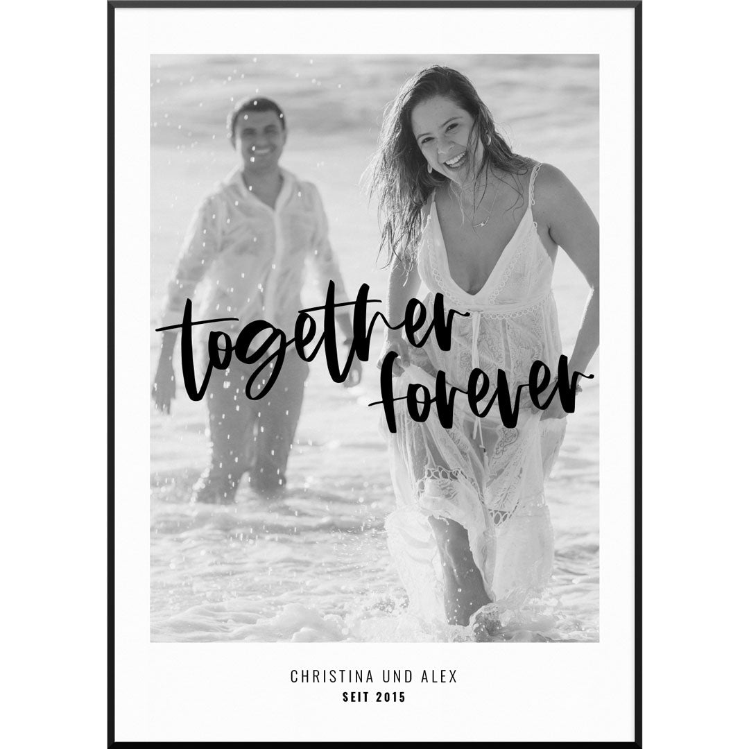 fotoposter together forever geschenk freundin pärchen