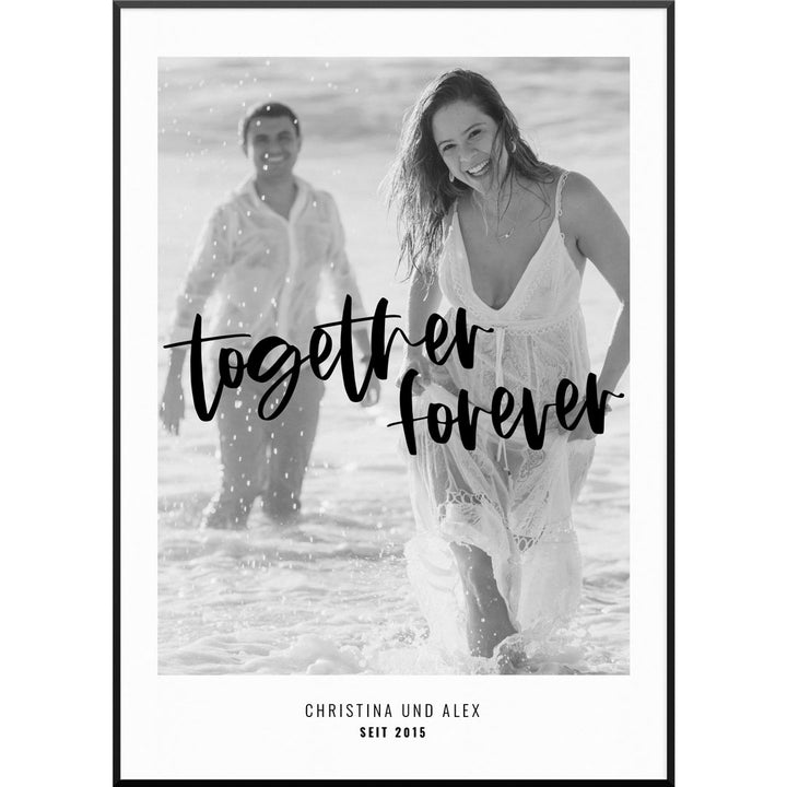 fotoposter together forever geschenk freundin pärchen