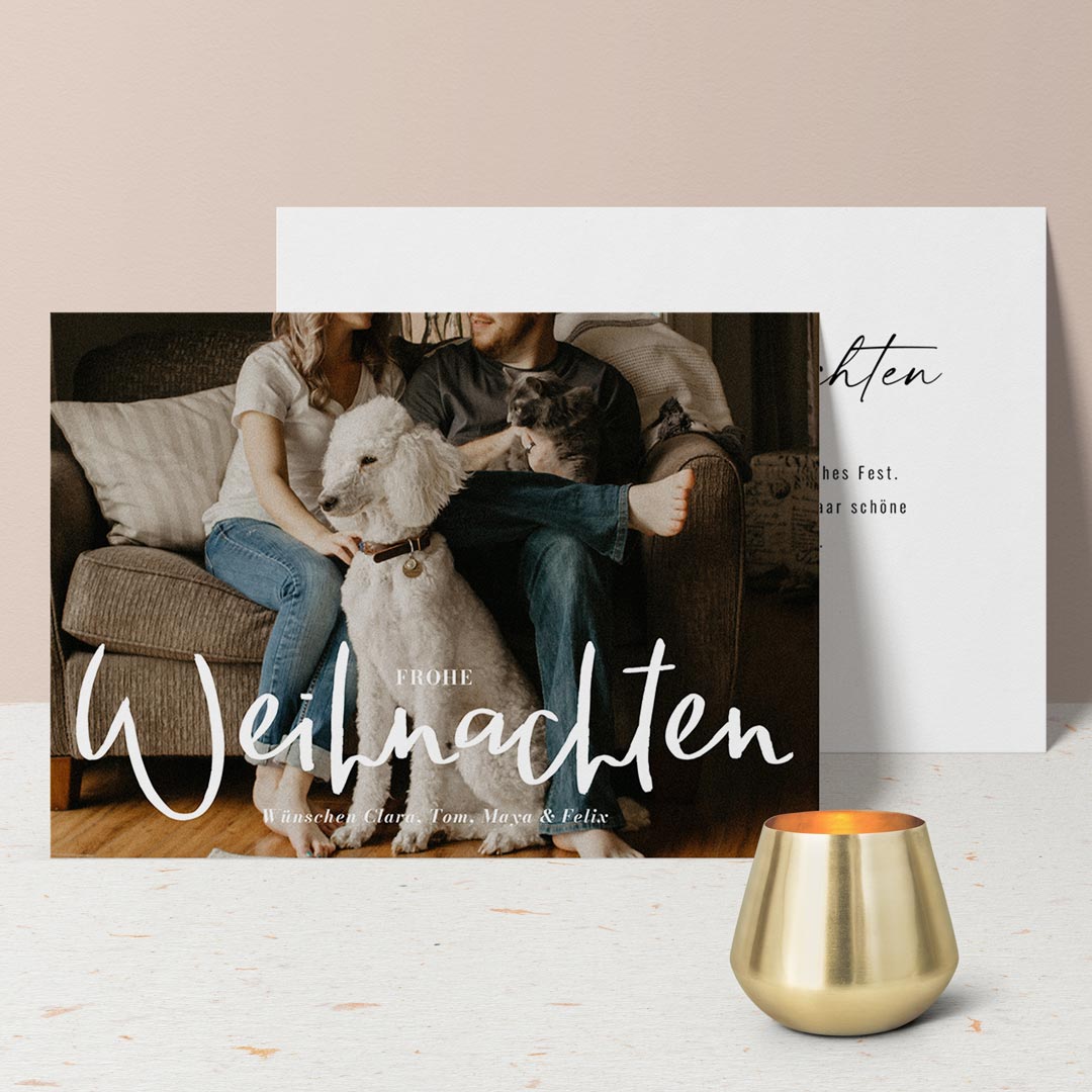 weihnachtskarten mit foto bestellen