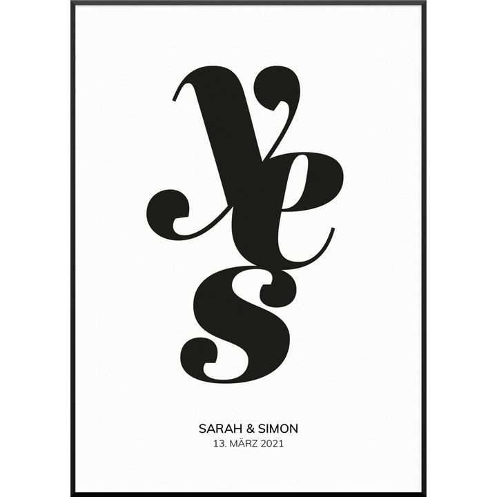 myfamposter yes hochzeitsposter