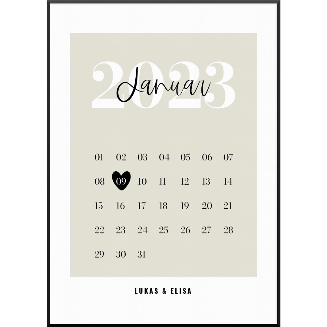 kalenderposter unser tag geschenk