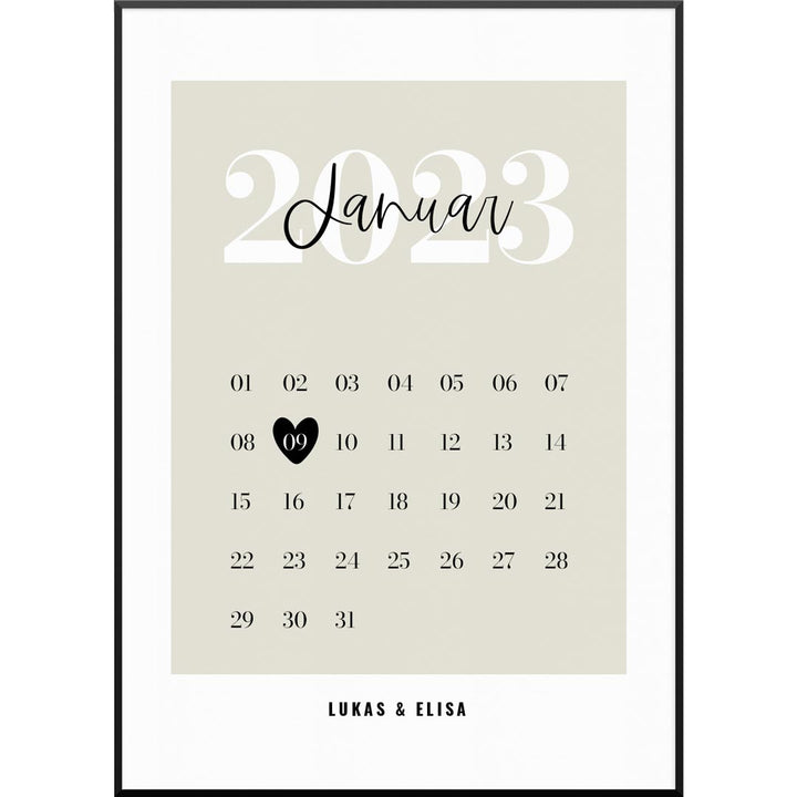 kalenderposter unser tag geschenk