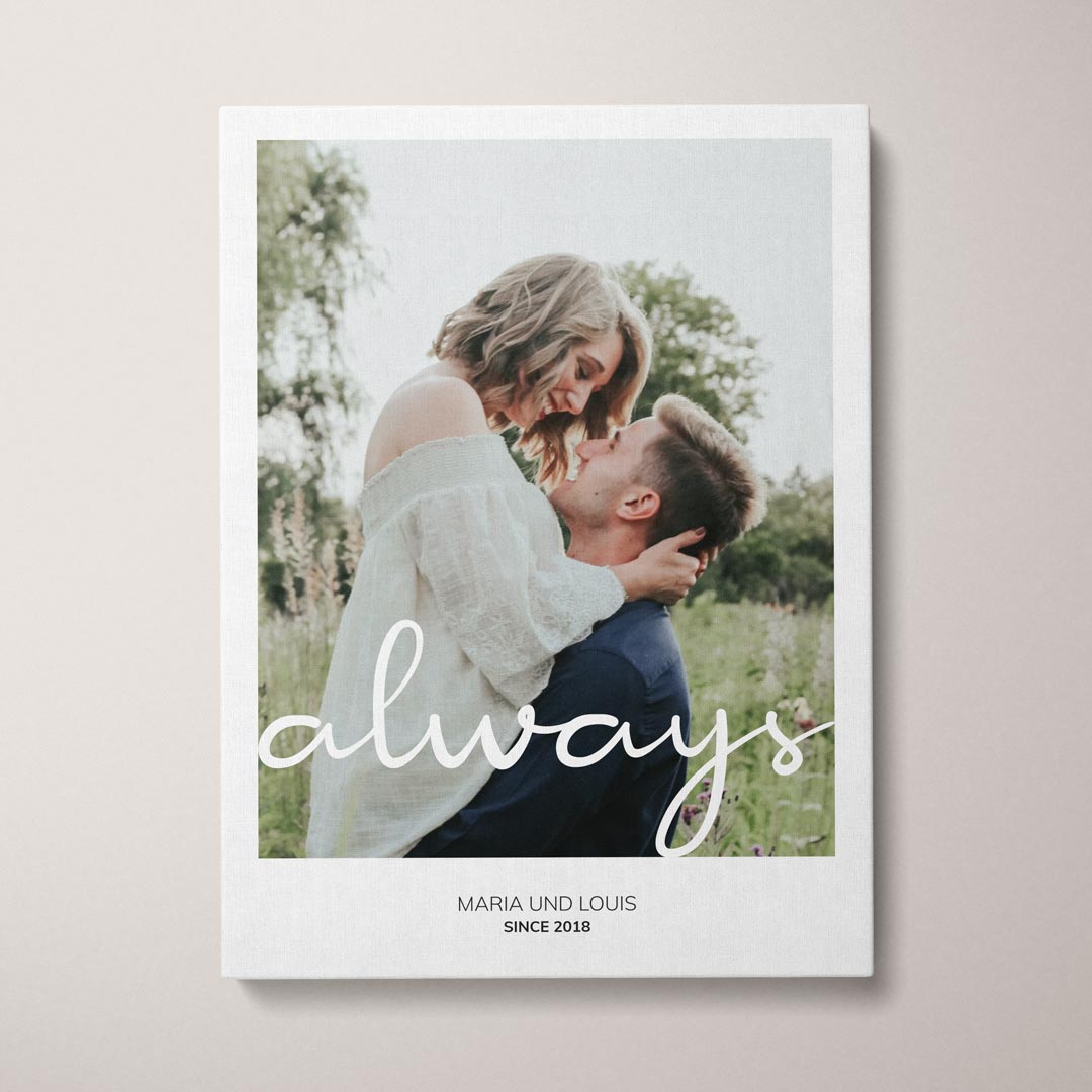 leinwand personalisiert foto geschenk freund freundin