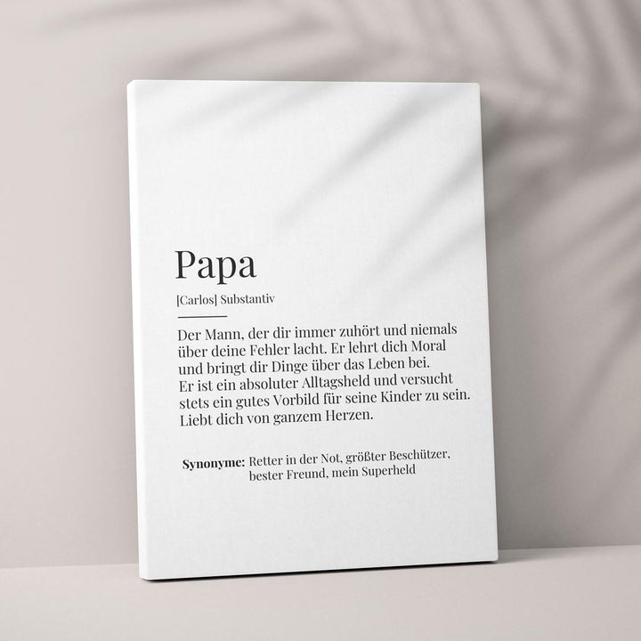 geschenk papa leinwandbild personalisiert