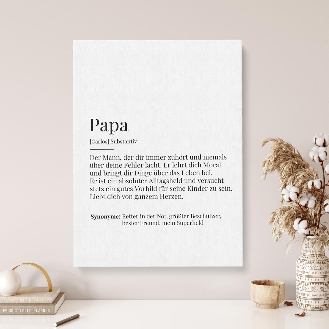 geschenk für papa leinwand