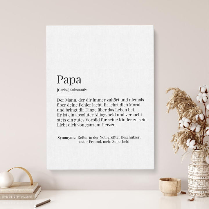 geschenk für papa leinwand