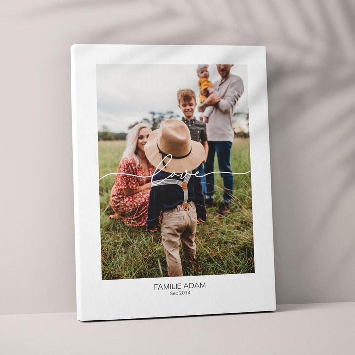 leinwand familie personalisiert foto