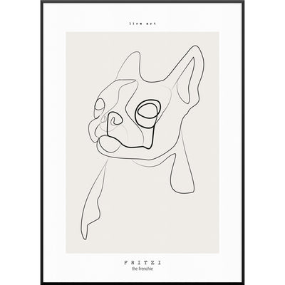 line art poster dog myfamposter