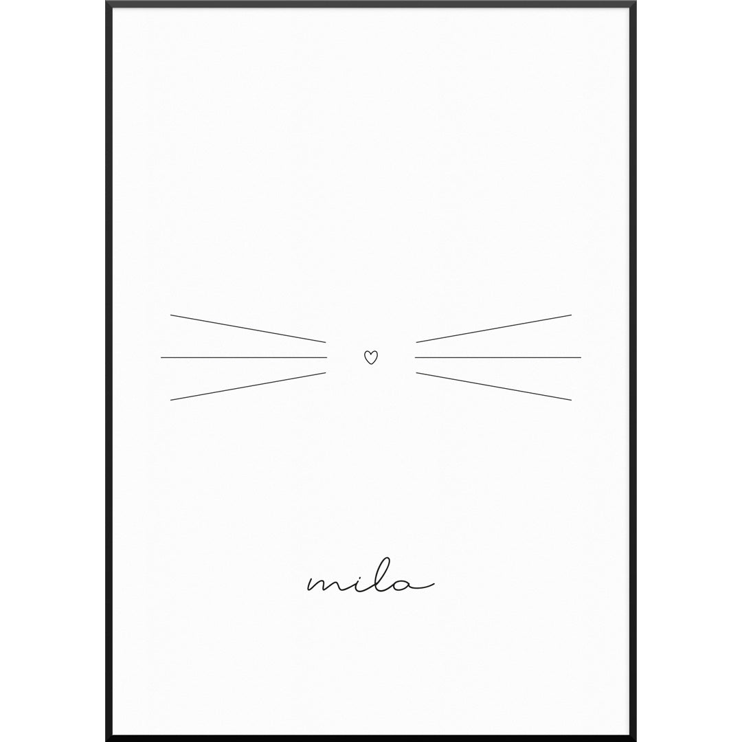 haustier poster katze personalisiert