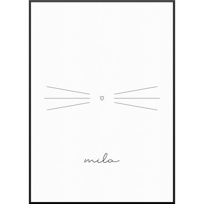 haustier poster katze personalisiert
