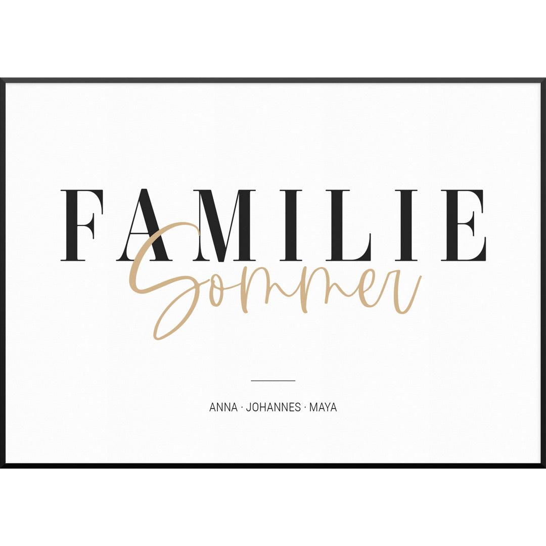 familienposter family personalisierte poster