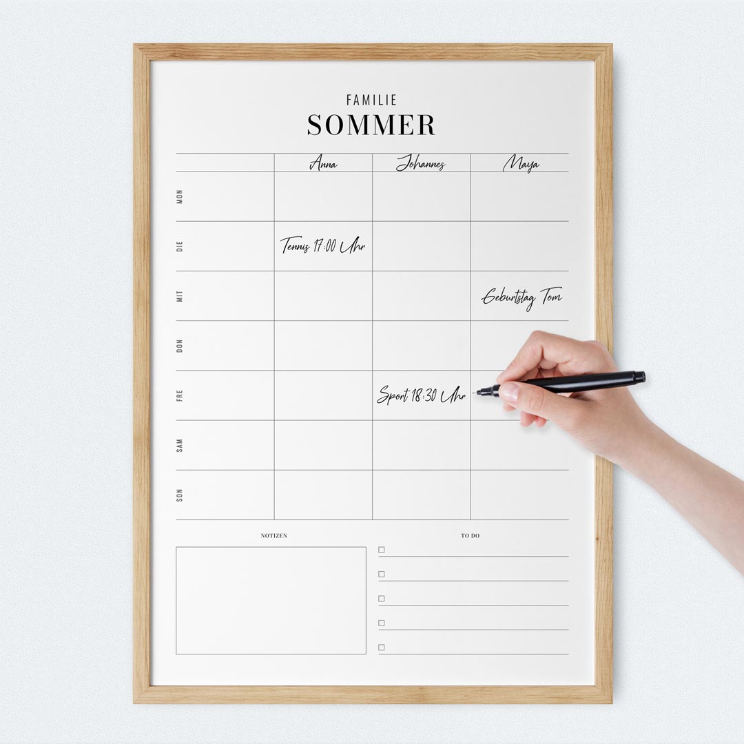 wochenplaner wandplaner myfamposter familienplaner