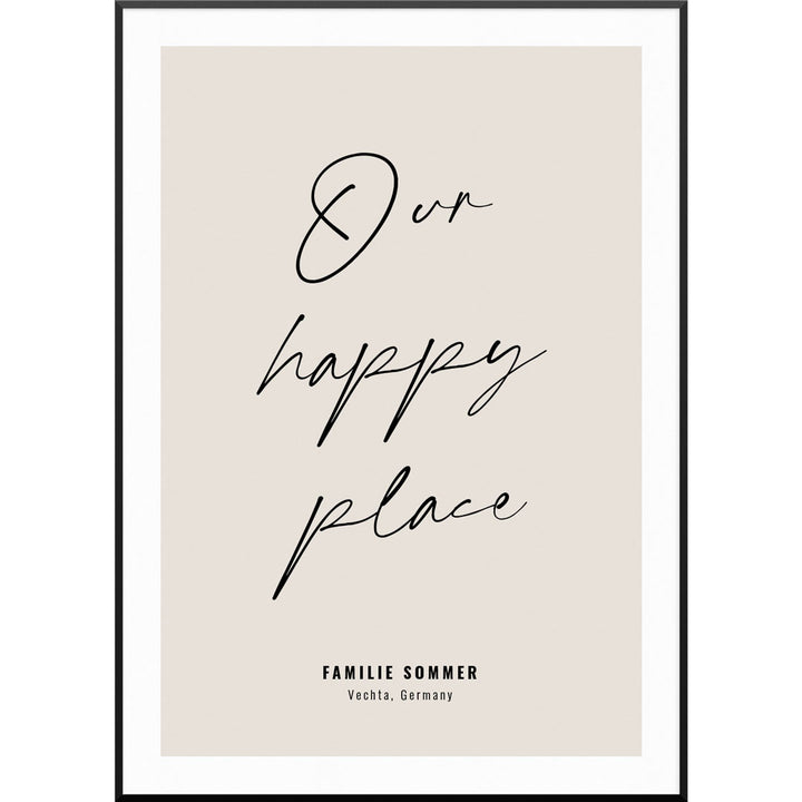 happy place poster familienposter geschenk