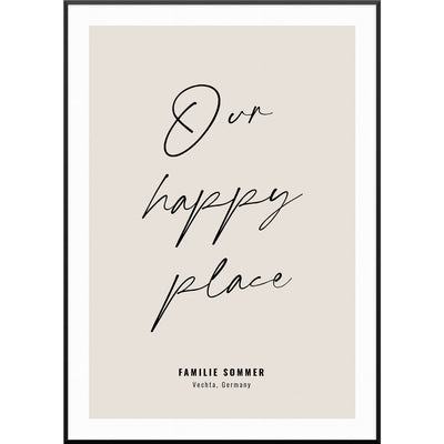 happy place poster familienposter geschenk