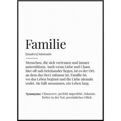 myfamposter definition familie poster mit eigenem text