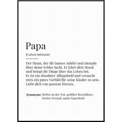 poster definition papa geschenk