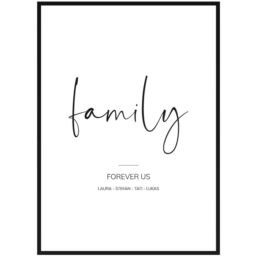 bilderrahmen schwarz a3 29.7x42 my fam poster