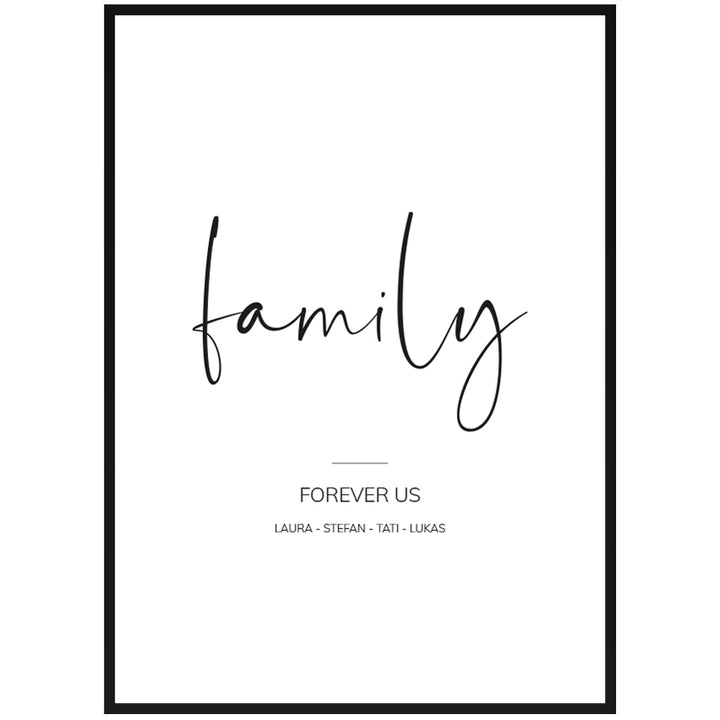bilderrahmen schwarz a3 29.7x42 my fam poster