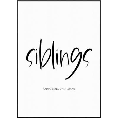 siblings geschenk bruder schwester poster