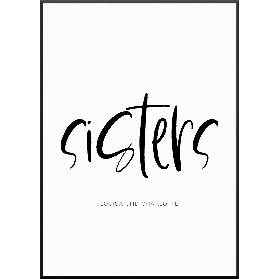 geschenk schwester sisters poster