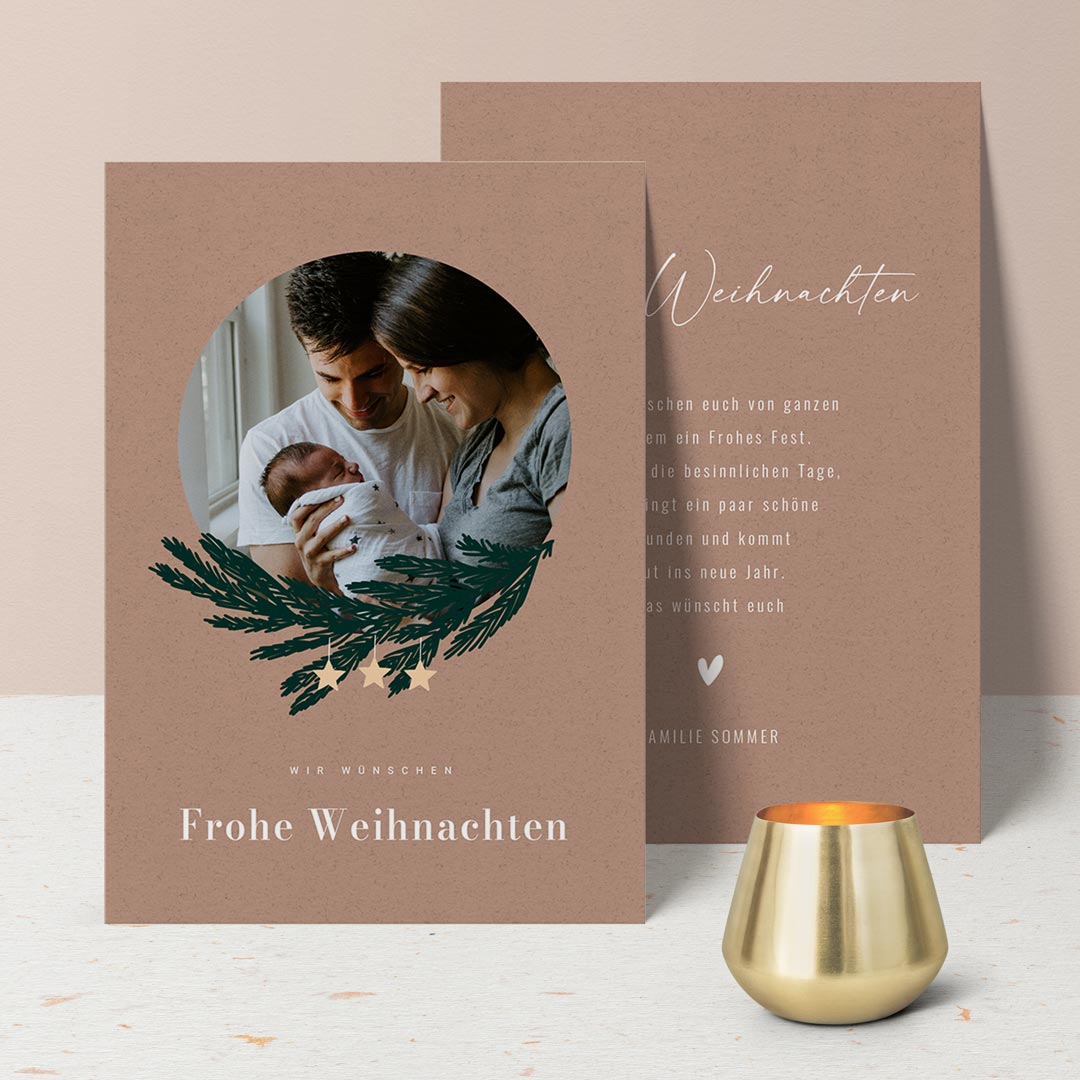 weihnachtskarten mit foto bestellen