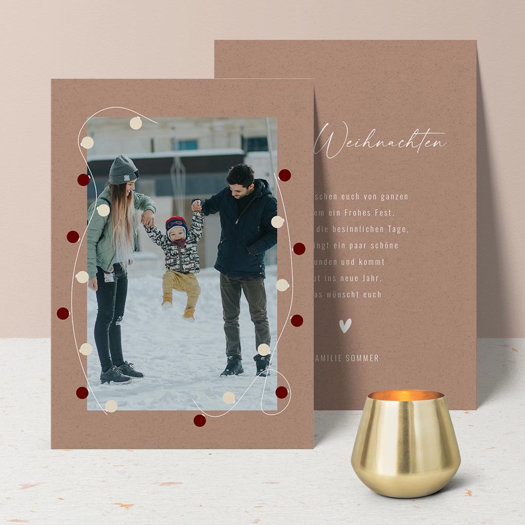 weihnachtskarten mit foto bestellen