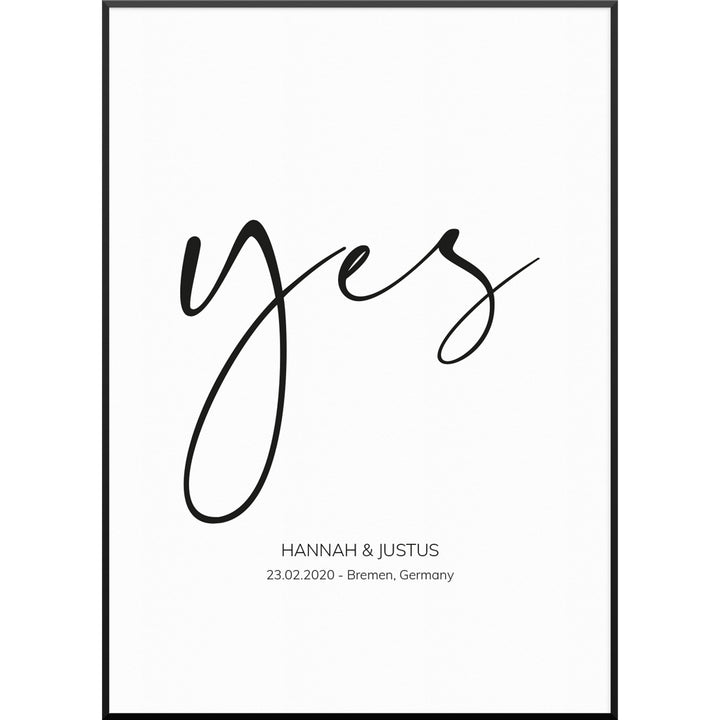 myfamposter yes hochzeitsposter